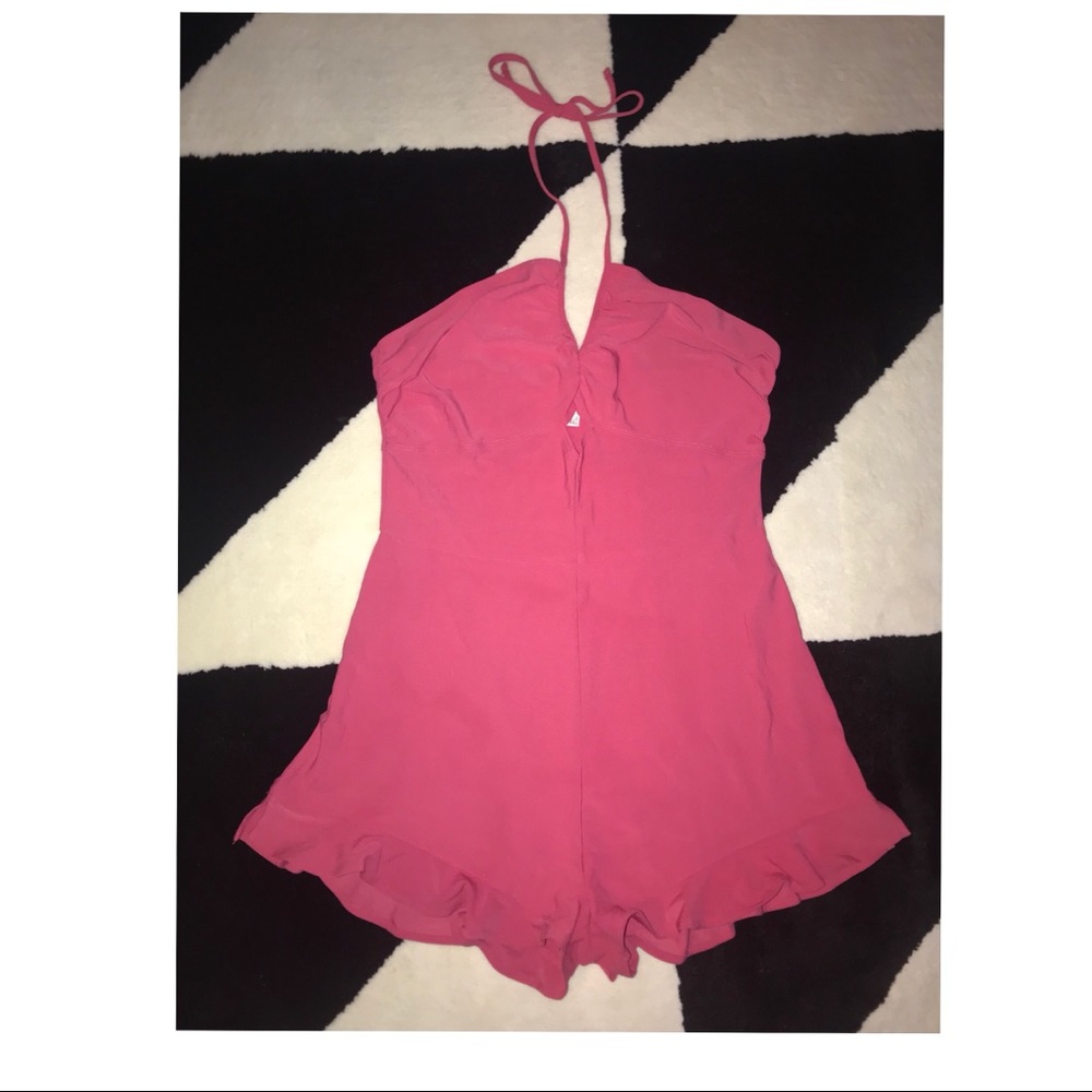 Leith Pink summer Ruffle Romper  (M) NWOT